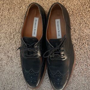 Gordon Rush Black Leather Oxfords